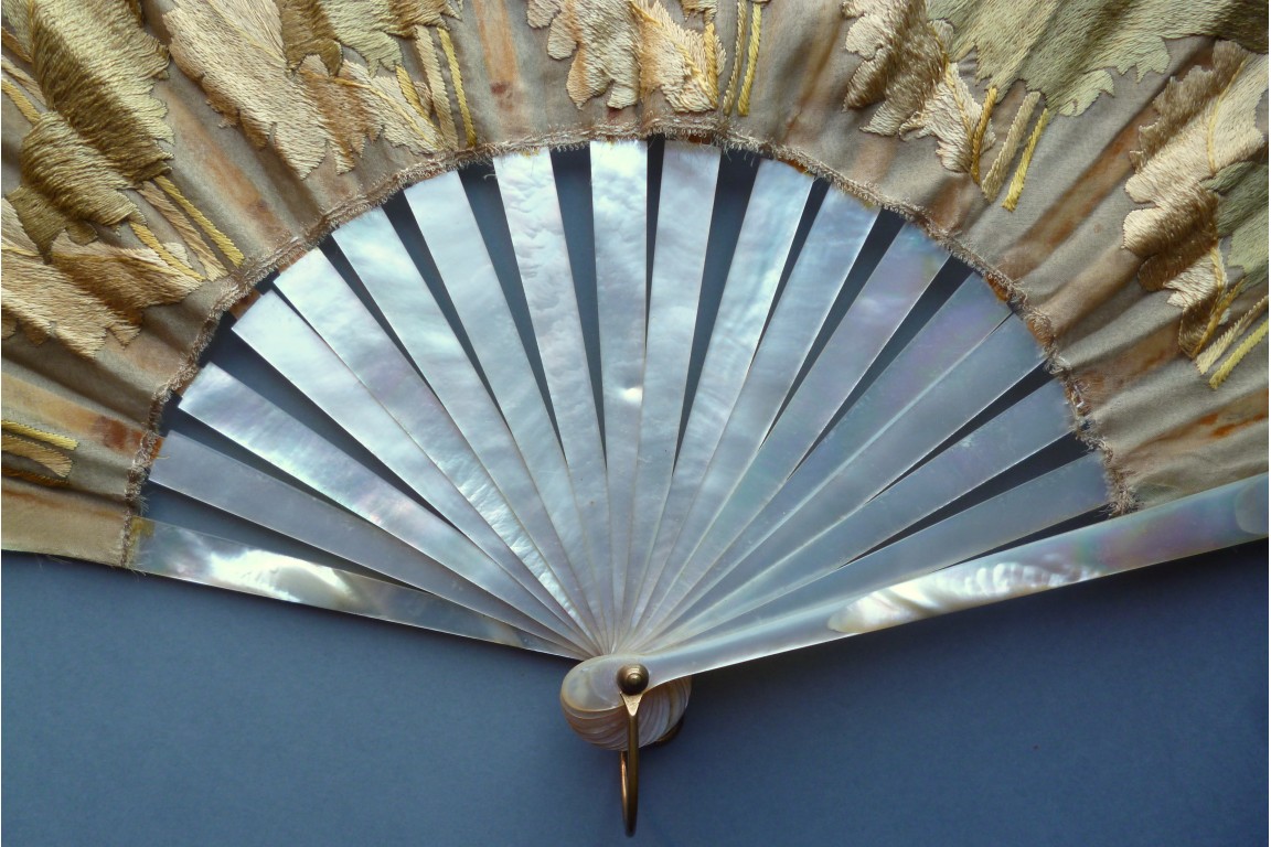 Poppies, fan circa 1880-90