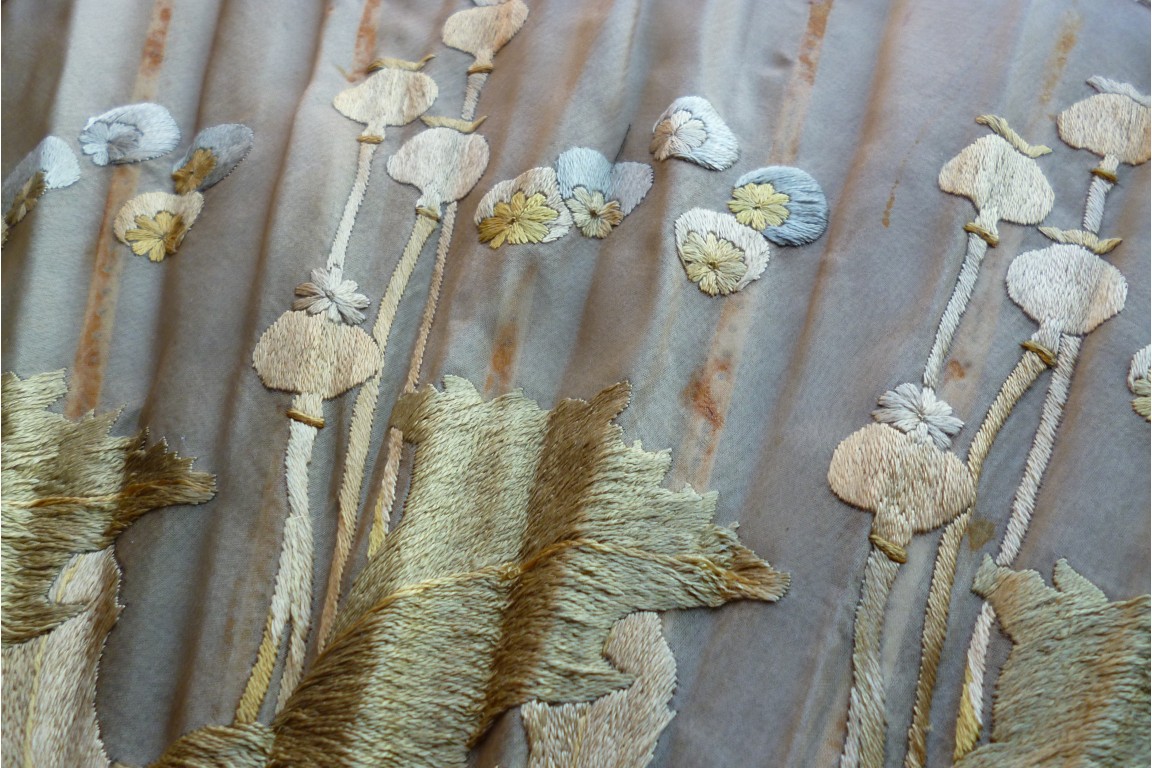 Poppies, fan circa 1880-90