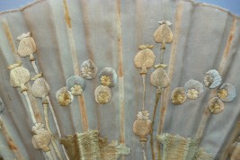 Poppies, fan circa 1880-90