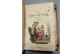 Lyre, carnet souvenir vers 1820