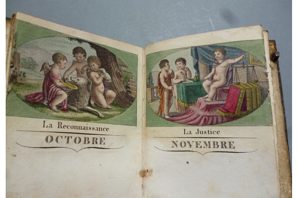 Lyre, carnet souvenir vers 1820