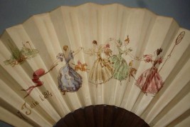 Horse racing, fan by Faucon, 1894