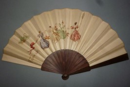 Horse racing, fan by Faucon, 1894