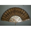 Flowered lace, 19th century fan