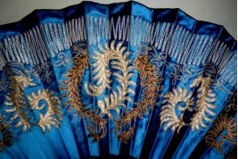 Persian embroidery, fashion fan circa 1865