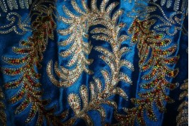 Persian embroidery, fashion fan circa 1865