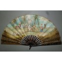 Country lunch, early 20th century fan