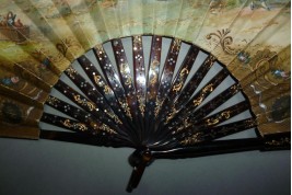 Country lunch, early 20th century fan