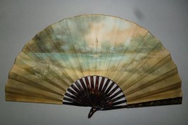 Country lunch, early 20th century fan