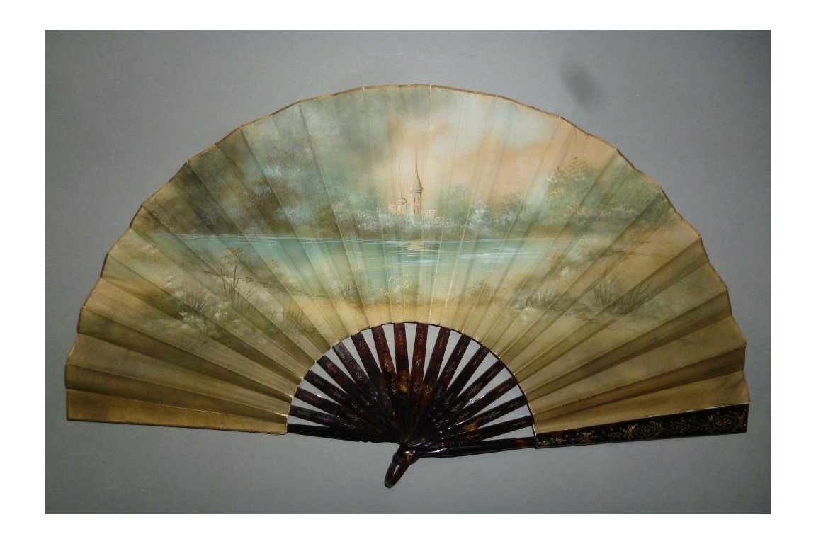 Country lunch, early 20th century fan