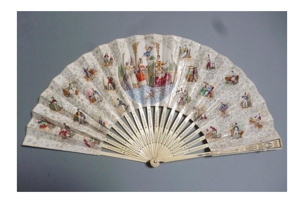 Destiny lottery,  fan circa 1840-50