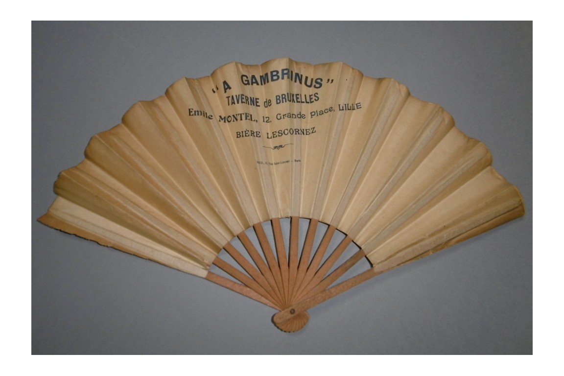 A Gambrinus, advertising fan