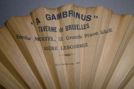 A Gambrinus, advertising fan