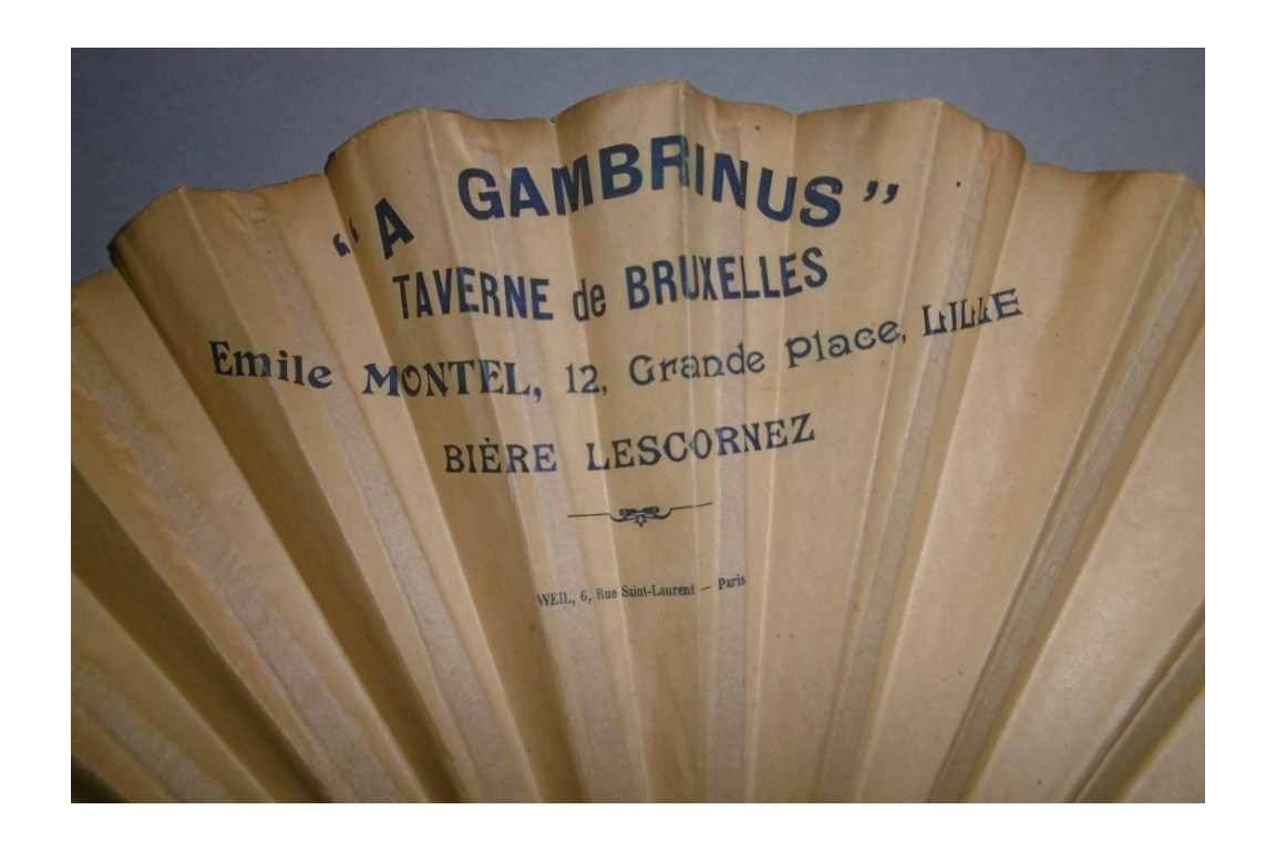 A Gambrinus, advertising fan