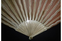 Pink sunshine, fan circa 1880-90