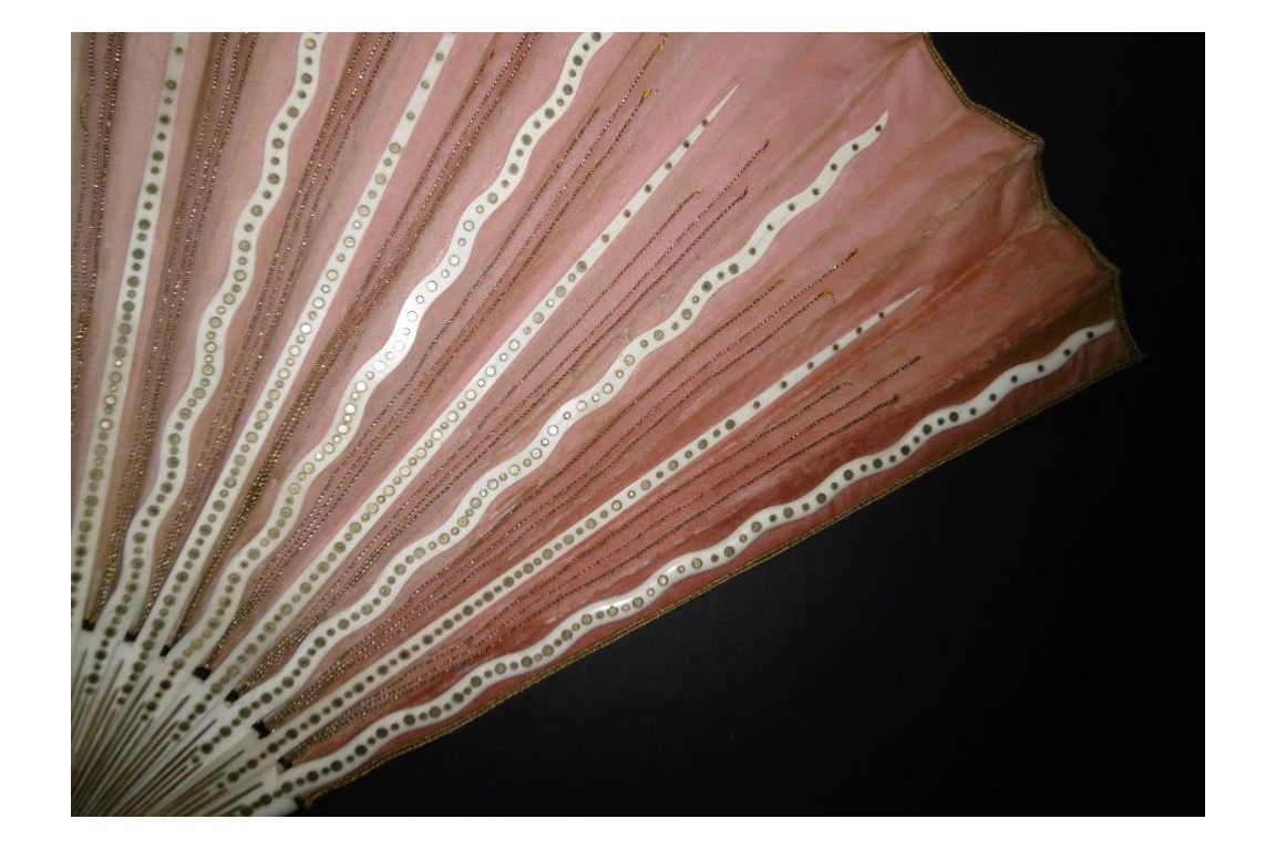 Pink sunshine, fan circa 1880-90