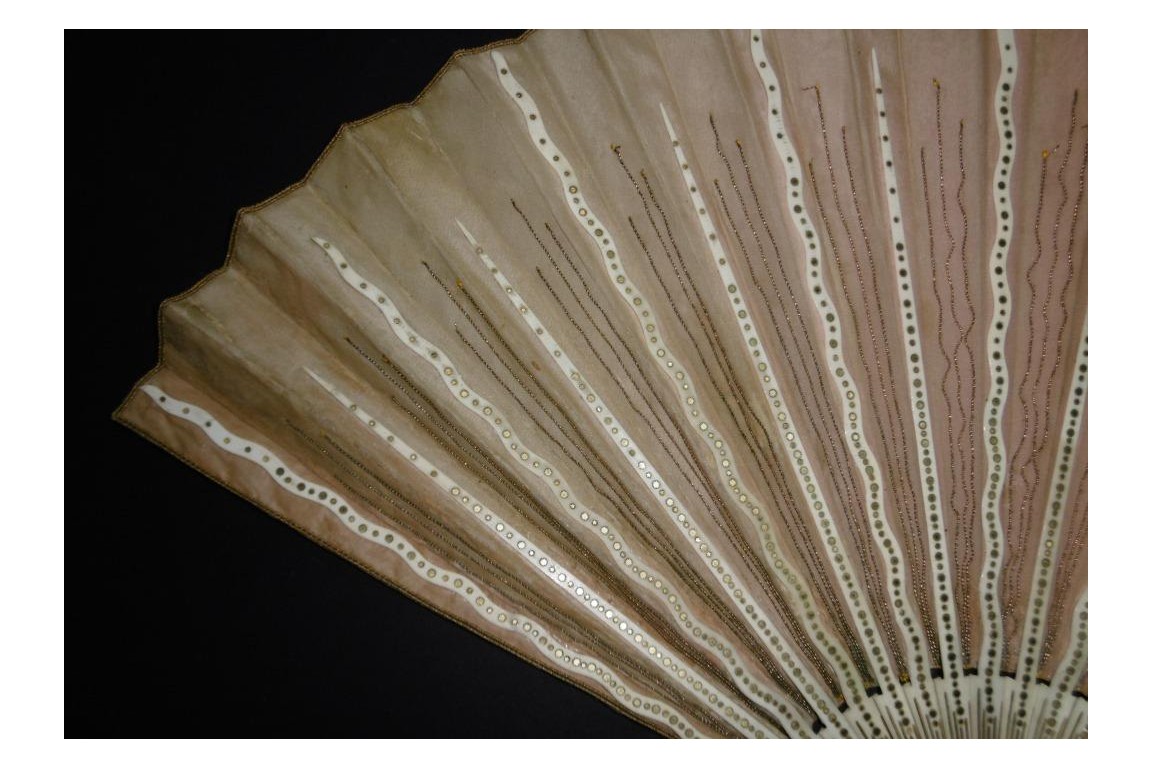 Pink sunshine, fan circa 1880-90