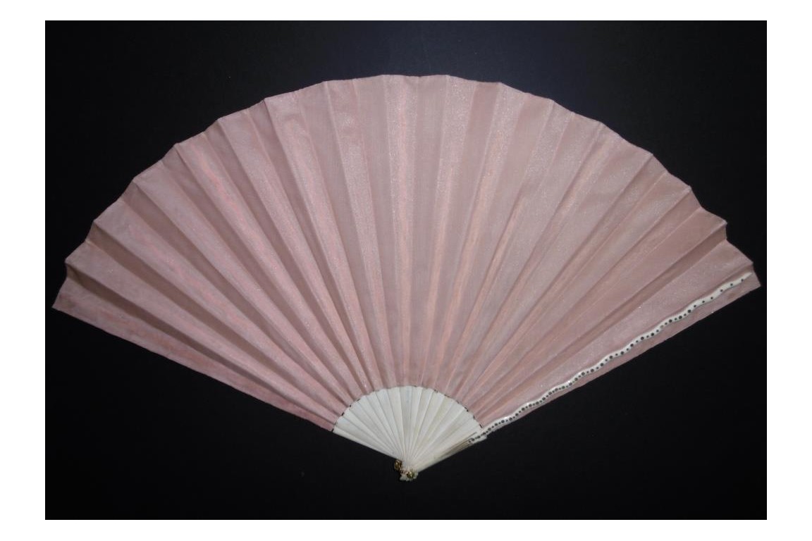 Pink sunshine, fan circa 1880-90