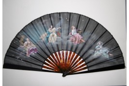 Nymphs of the four seasons, fan circa 1880-1890