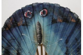 Blue butterfly, early 20th century fan