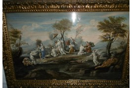 The Finding of Moses, fan leaf, late 17th ealy 18th century