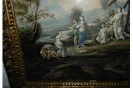 The Finding of Moses, fan leaf, late 17th ealy 18th century