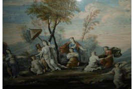 The Finding of Moses, fan leaf, late 17th ealy 18th century