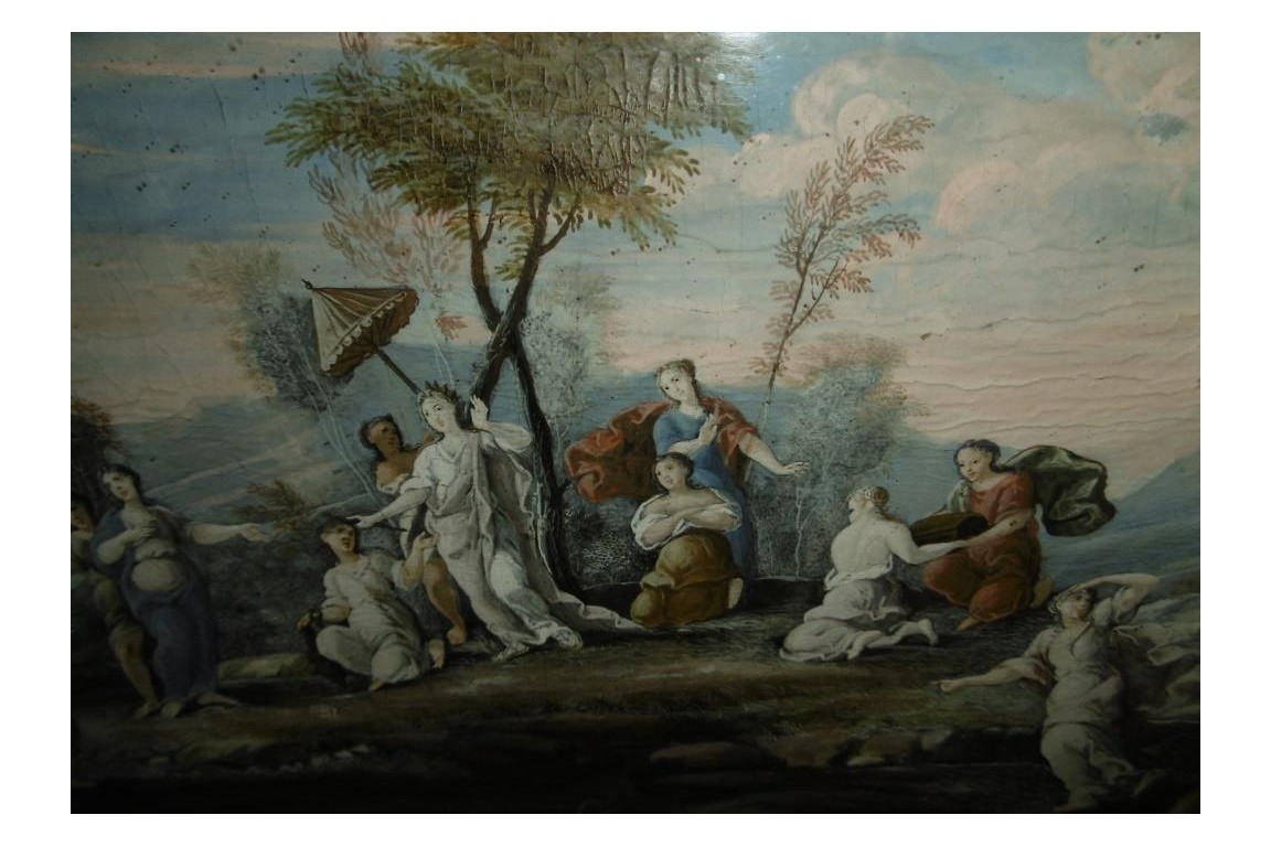 The Finding of Moses, fan leaf, late 17th ealy 18th century