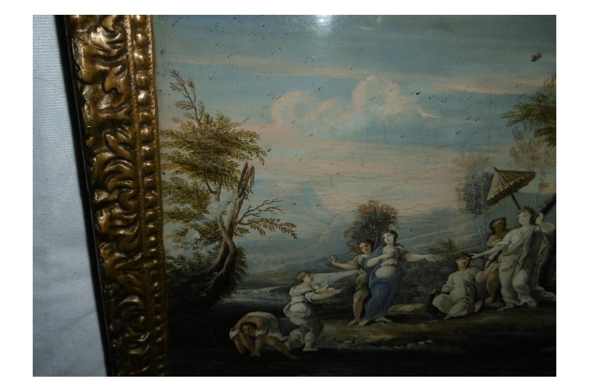 The Finding of Moses, fan leaf, late 17th ealy 18th century