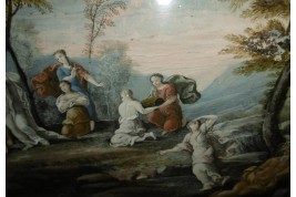 The Finding of Moses, fan leaf, late 17th ealy 18th century