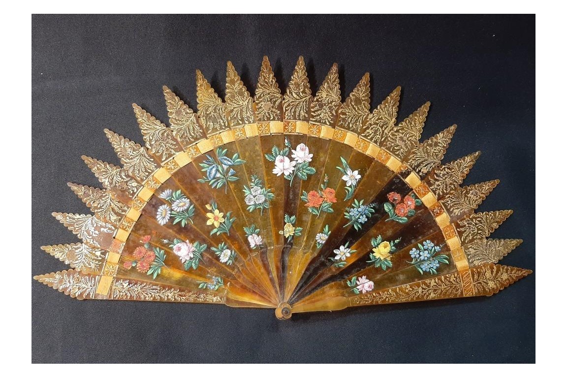 Flowery gothic, fan circa 1830