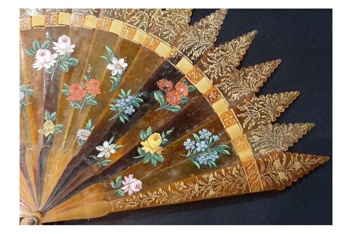 Flowery gothic, fan circa 1830