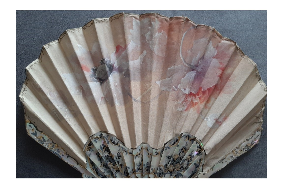 Poppies, fan by Billotey and Duvelleroy, circa 1900