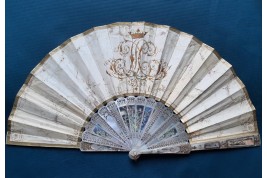 Nymphes of flowers, fan by Neiter, late 19th century