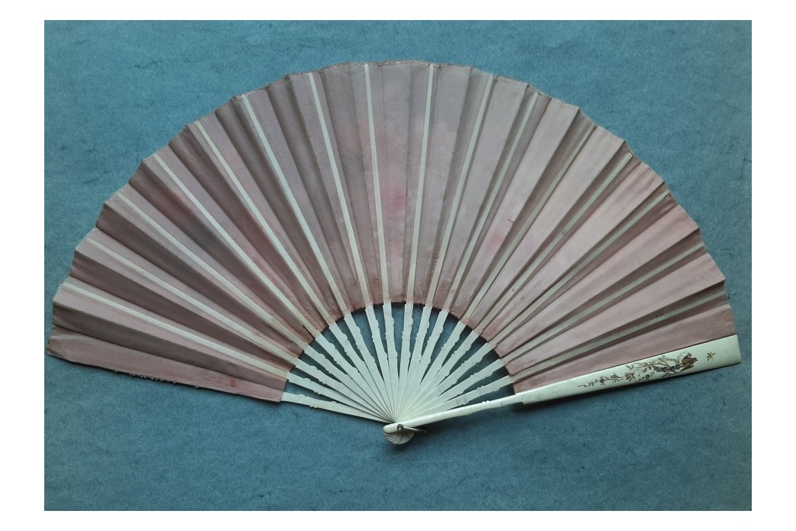 Roses by Billotey, fan circa 1890