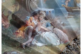 Au rythme de l'amour, éventail de Donzel vers 1865-70