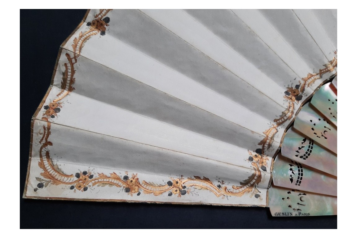 Love for tea time, fan by Galichet and Geslin, late 19th