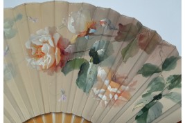 The roses of the Countess, fan by Billotey and Duvelleroy, circa 1880-90