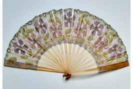 Clematis by Felix Aubert, Courseulles lace fan circa 1902