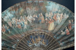 The wedding party, fan circa 1750-60