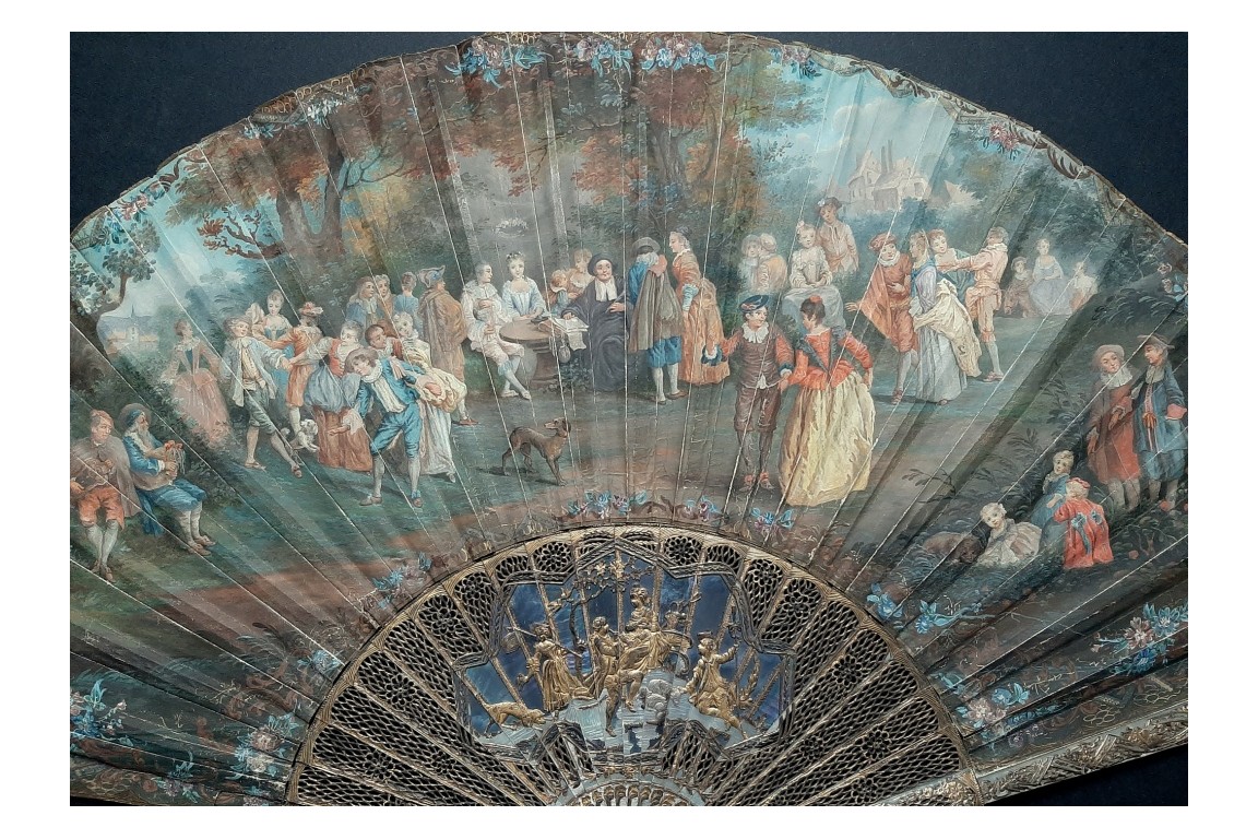 The wedding party, fan circa 1750-60