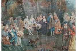 The wedding party, fan circa 1750-60