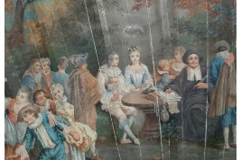 The wedding party, fan circa 1750-60