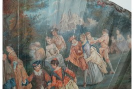 The wedding party, fan circa 1750-60