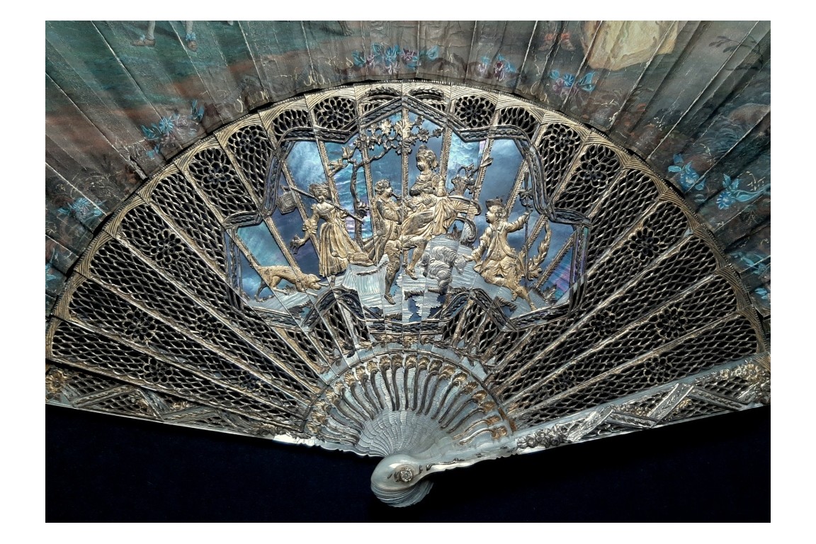 The wedding party, fan circa 1750-60