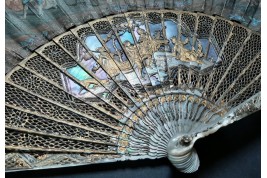 The wedding party, fan circa 1750-60