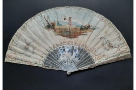 The wedding party, fan circa 1750-60