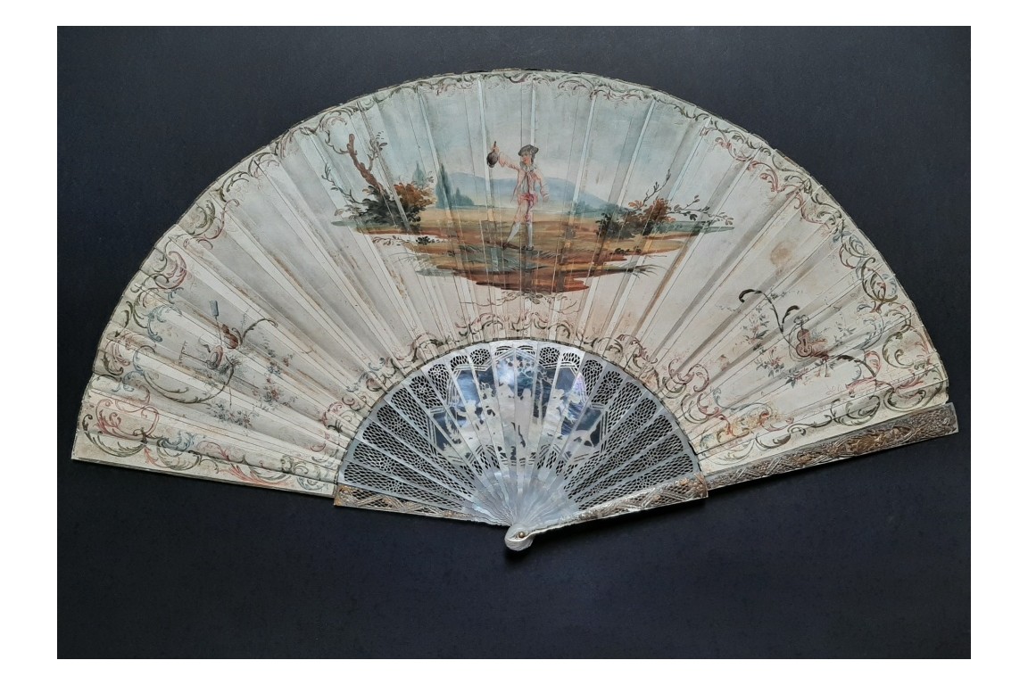 The wedding party, fan circa 1750-60