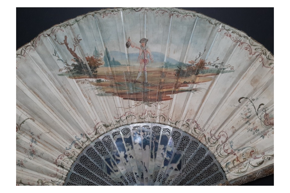 The wedding party, fan circa 1750-60