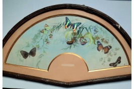 Real butterflies, fan leaf by Gardo and Poulin, circa 1895